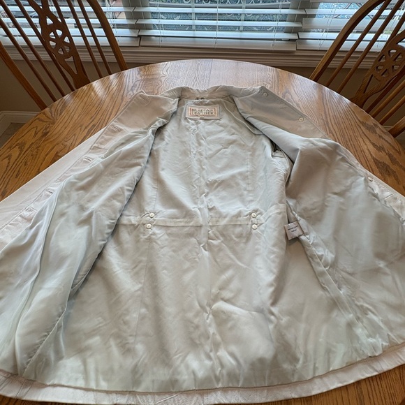 Braefair Vintage White Leather Jacket 6 Dress Coat - Picture 11 of 11